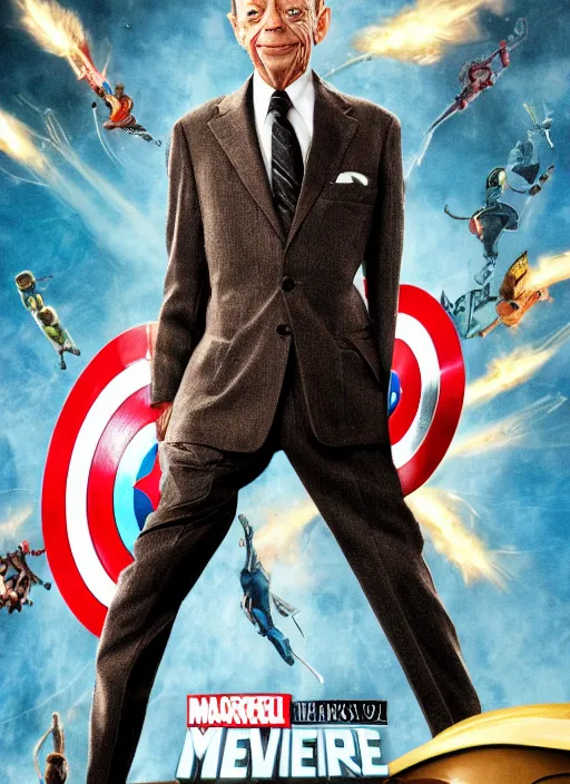 Prompt: don knotts in the marvel cinematic universe, movie poster, official marvel media, highly detailed