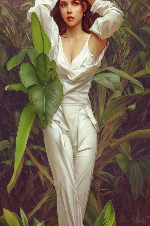 Image similar to ultra realistic illustration, banana plants, white background, elegant, highly detailed, digital painting, artstation, concept art, smooth, sharp focus, illustration, art by artgerm and greg rutkowski and alphonse mucha