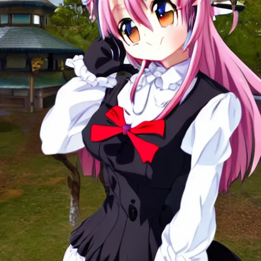 Image similar to anime catgirl maid