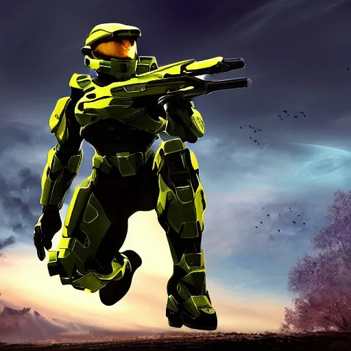 Image similar to halo series wallpaper, digital art