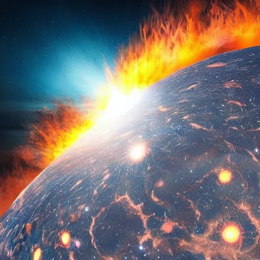 Image similar to meteor crashing into earth