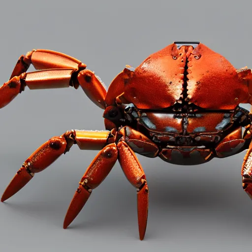 Image similar to mech suit made out of crab shells, photorealistic, 8 k, 3 d