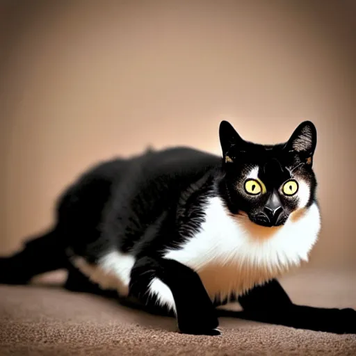 Image similar to a feline penguin - cat - hybrid, animal photography