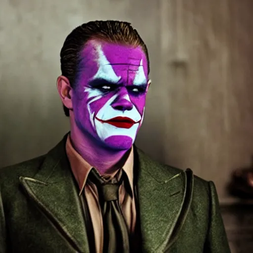 Prompt: matt damon as the joker from batman