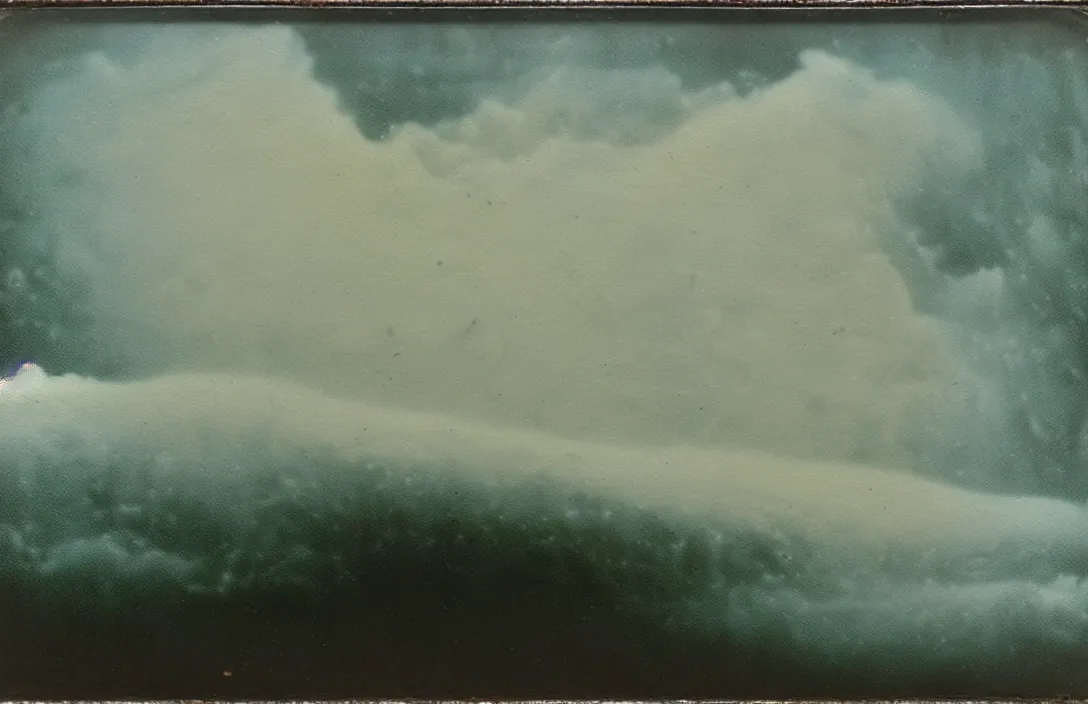 Prompt: minuscule curls of white foam painting by claude gellee intact flawless ambrotype from 4 k criterion collection remastered cinematography gory horror film, ominous lighting, evil theme wow photo realistic postprocessing umbrian hills dissolving into mist under a limpid blue sky chaos and eternal night of heavenly muse to the dark descent, matte painting jan van der heyden
