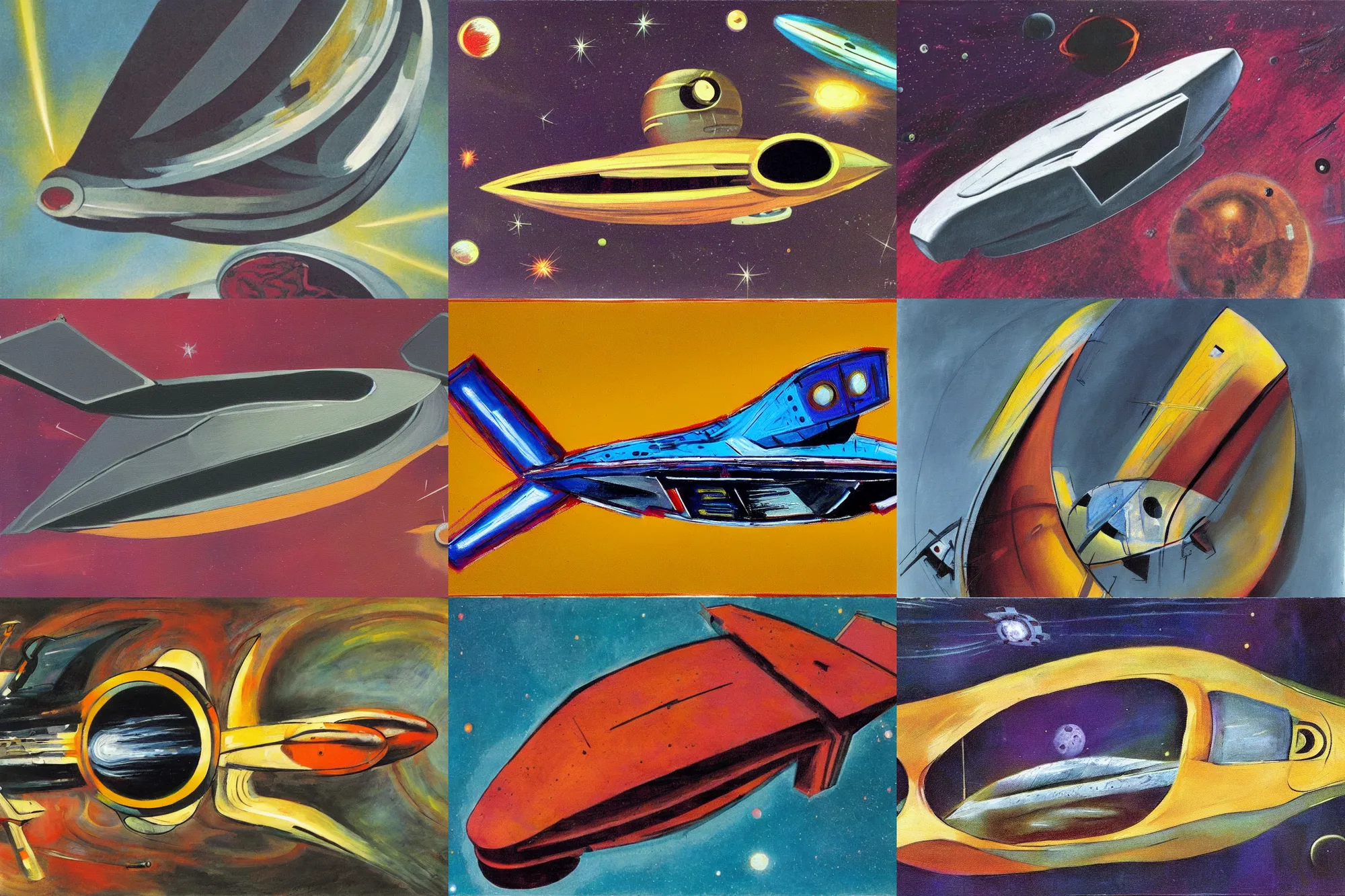 Prompt: a spaceship. in the art style of beksinsky, painted by francis bacon