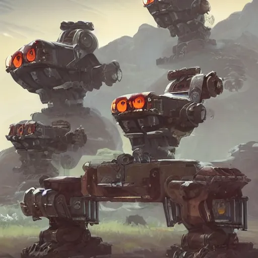 Image similar to sythe mech game artwork stonemaier