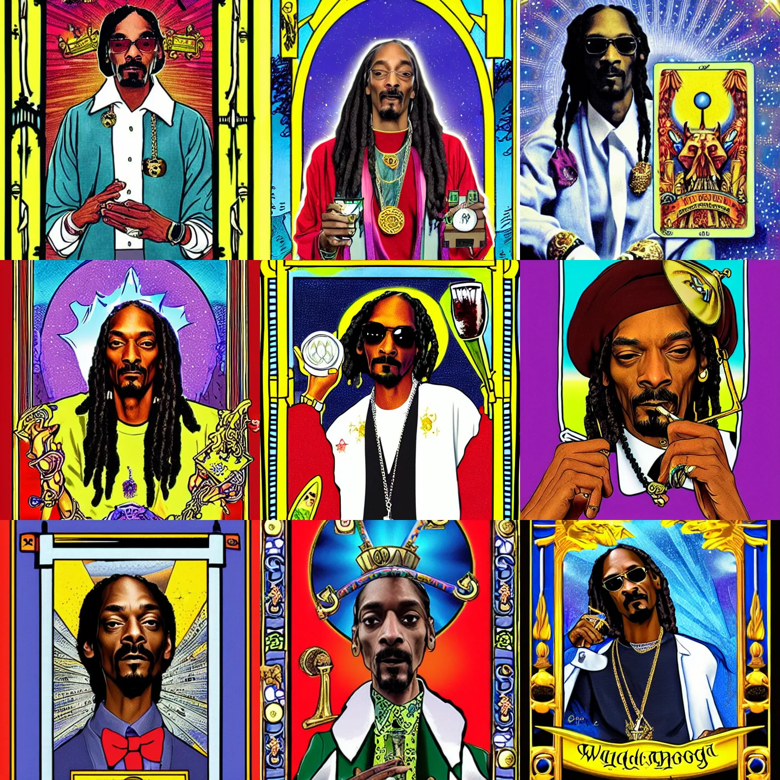 Prompt: Snoop Dogg, Rider-Waite tarot