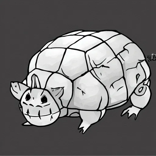 Image similar to skeleton bulbasaur, pokemon concept art, detailed, smooth, thick outline