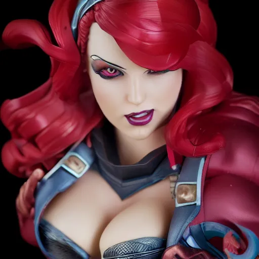 Image similar to miss fortune from league of legends, actionfigure, studio lighting, product shoot