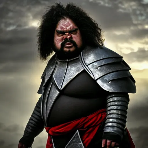 Image similar to A dramatic image of an Obese klingon warrior