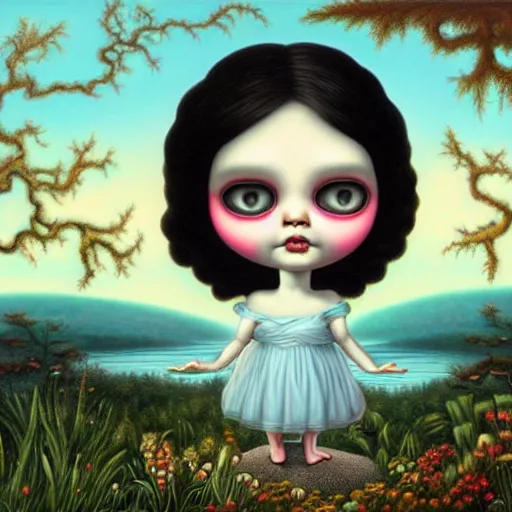 Image similar to a portrait of a god in a scenic environment by mark ryden