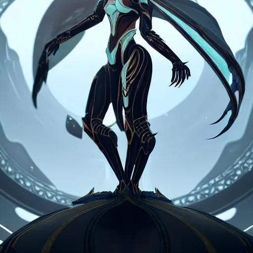 Image similar to highly detailed exquisite warframe fanart, worms eye view, looking up, at a 500 foot tall giant elegant beautiful saryn prime female warframe, as a stunning anthropomorphic robot female dragon, sleek smooth white plated armor, posing majestically and elegantly over your tiny form, close by, looking down at your pov, detailed legs looming over your pov, proportionally accurate, anatomically correct, sharp claws, two arms, two legs, robot dragon feet, camera close to the legs and feet, giantess shot, upward shot, ground view shot, leg and hip shot, front shot, epic cinematic shot, high quality, captura, realistic, professional digital art, high end digital art, furry art, giantess art, anthro art, DeviantArt, artstation, Furaffinity, 3D, 8k HD render, epic lighting