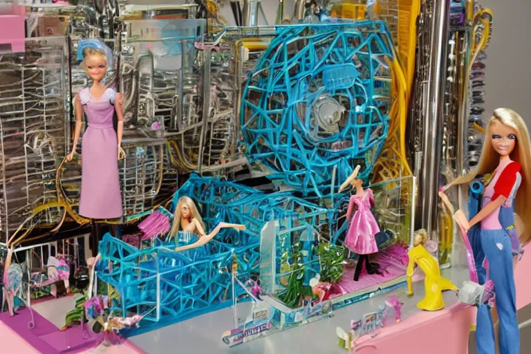 Prompt: barbie\'s first particle accelerator