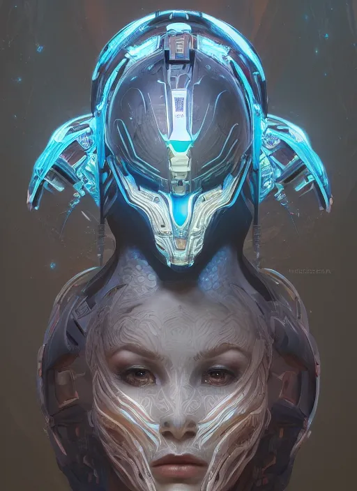 Prompt: symmetry!! portrait of robotic alien in the style of horizon zero dawn, machine face, intricate, elegant, highly detailed, digital painting, artstation, concept art, smooth, sharp focus, illustration, art by artgerm and greg rutkowski and alphonse mucha, 8 k