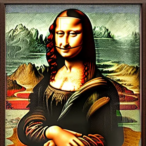 Prompt: a monalisa mosaic, ultra high detail, 8 k.