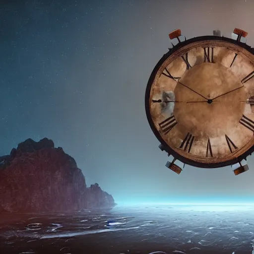 Image similar to the birth of time, cinematic, 8 k, in a symbolic and meaningful style