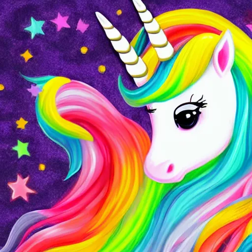 Image similar to unicorn, cute, digital art