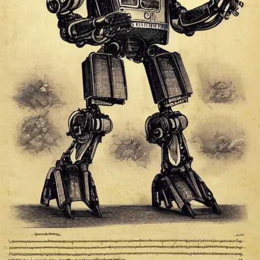 Image similar to a mecha robot vetus architectus romanus designatur. fantastica humanoideus structurae virium roboticae per visum inpendet. ultimus golem