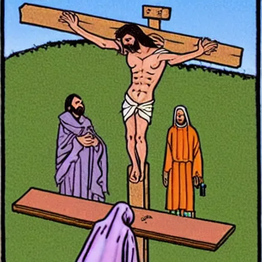 The crucifixion of Jesus Christ depicted as a Gary | Stable Diffusion |  OpenArt