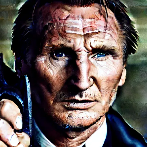 Image similar to Liam neeson as Batman