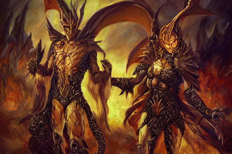 Image similar to Portrait of a draconic humanoid mage in fantasy style by Chris Rahn.