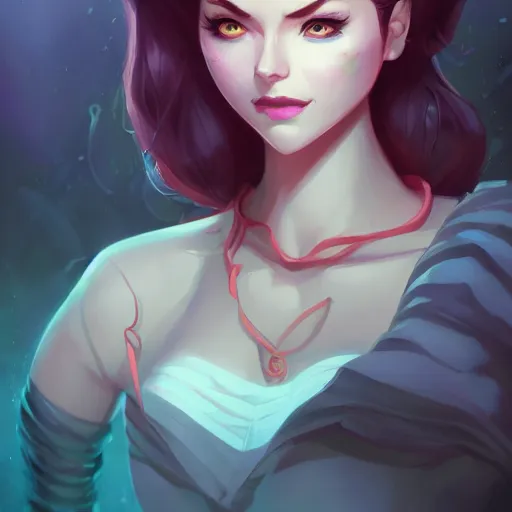 Image similar to a portrait of a beautiful marisa laren, art by lois van baarle and loish and ross tran and rossdraws and sam yang and samdoesarts and artgerm, digital art, highly detailed, intricate, sharp focus, trending on artstation hq, deviantart, unreal engine 5, 4 k uhd image