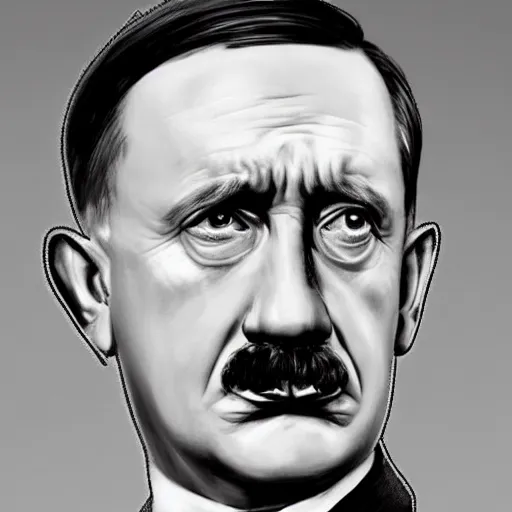 Prompt: a hyper realistic portraint of adolf hilter, ultra detail, realistic.
