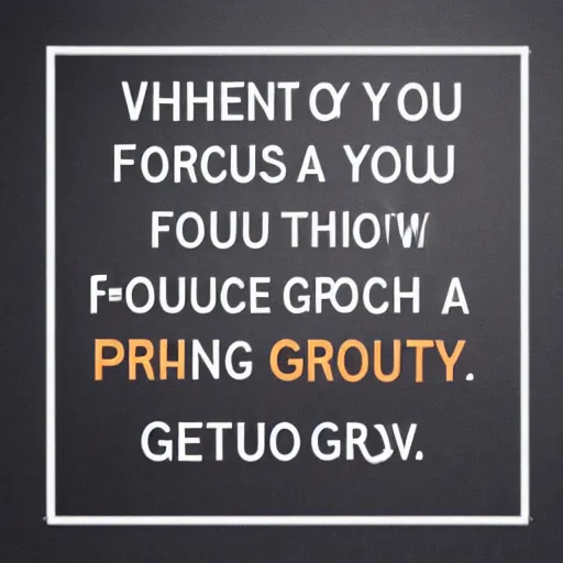 Image similar to when you focus on you, you grow. When you focus on shit, shit grows, Professional studio photography