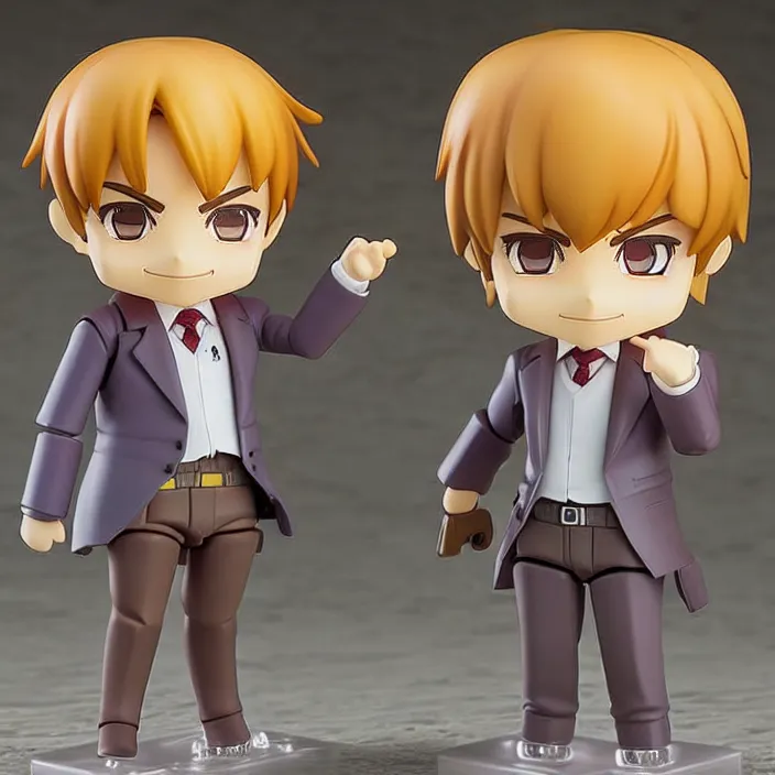 Image similar to Saul Goodman, An anime Nendoroid of Saul Goodman, figurine, detailed product photo