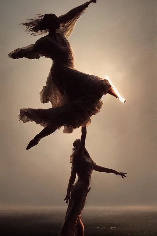 Image similar to dancer in the wind by artgem and greg rutkowski, light cone, reimagined by industrial light and magic