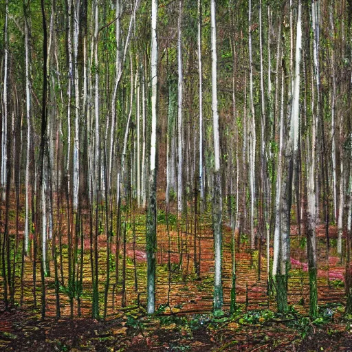 Prompt: gasoline forest