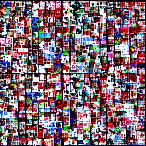 Prompt: photomosaic of king of hearts made of images of hearts