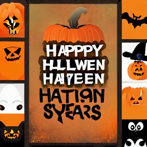 Prompt: happy halloween text styles