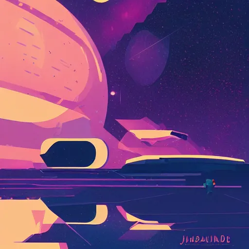 Prompt: Liminal space in outer space by James Gilleard