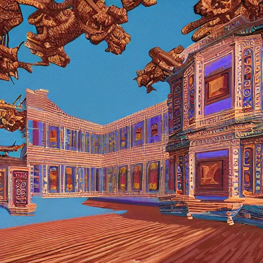 Image similar to this was the last virtual art museum made in 1 9 9 0, net art, ps 1 graphics, prerendered graphics, # screenshotsaturday, hd, intricate, detailed