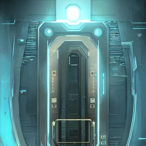 Image similar to a top secret vault door, elegant digital illustration by greg rutkowski, cyberpunk, android netrunner, security system