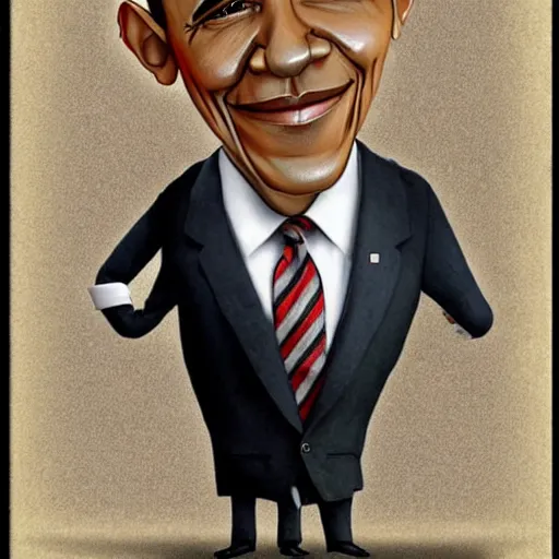 Image similar to a caricature of obama by alexander jansson