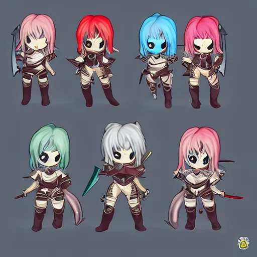 Image similar to cute chibi fumo plush of a heavy sword wielding paladin, shadow armor, monster girl, stylized cel shading, vray