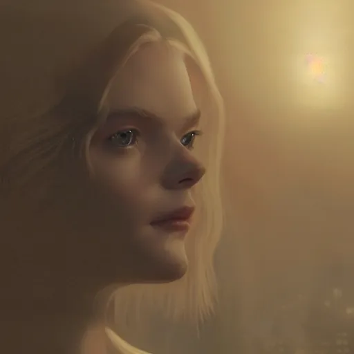 Prompt: silhouette of Elle Fanning in the world of Fallout 3, stormy weather, extremely detailed masterpiece, oil on canvas, low-key neon lighting, artstation, Blade Runner 2049, Roger Deakin’s cinematography, by J. C. Leyendecker and Peter Paul Rubens,