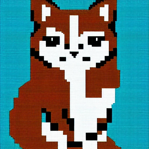 Image similar to cat pixel art