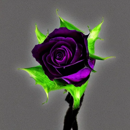 Prompt: rose made of dark matter