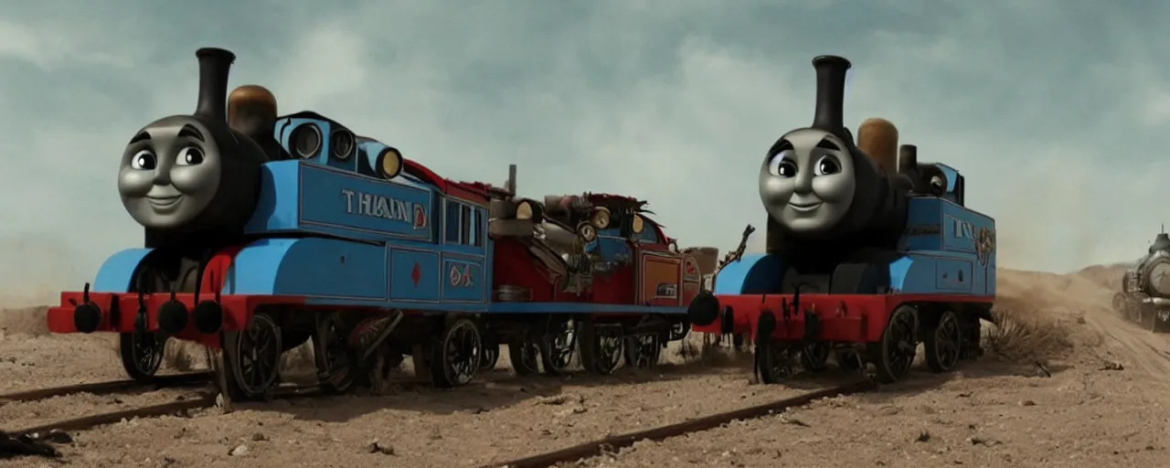 Image similar to Thomas the Tank Engine in MAD MAX: FURY ROAD