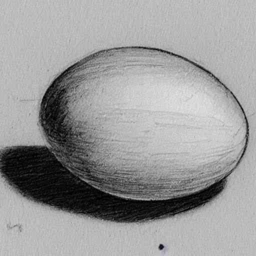 Image similar to the first sketch of a chicken egg