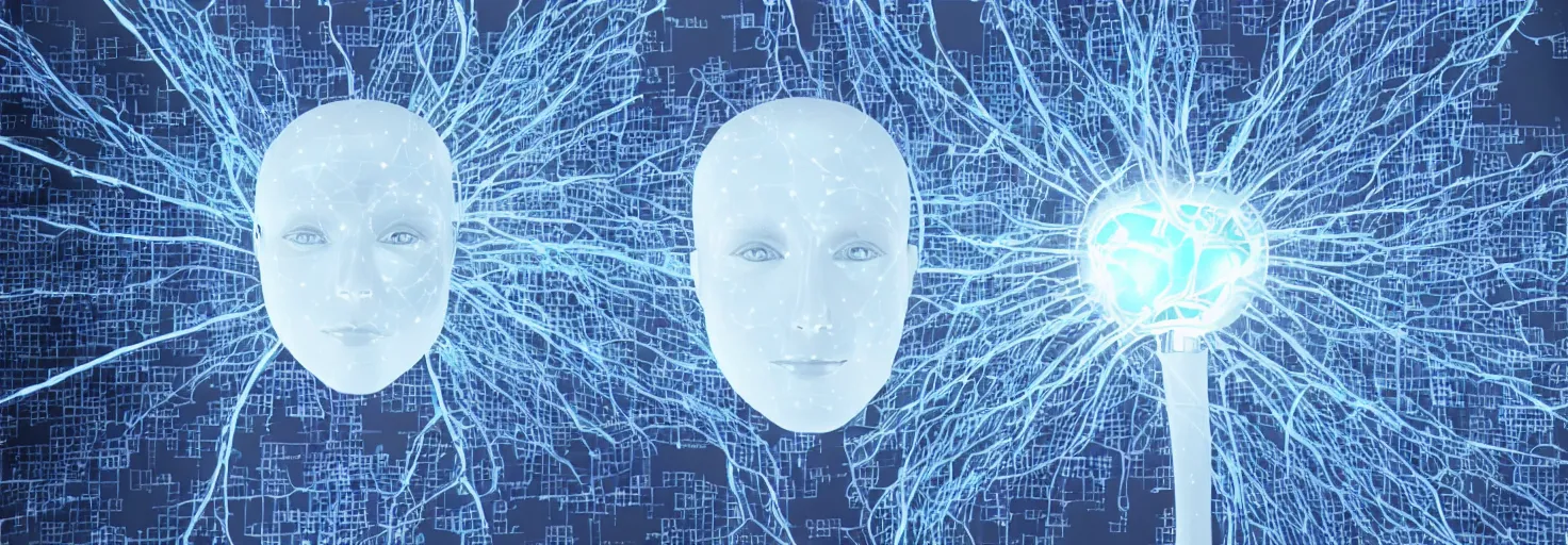 Image similar to artificial intelligence draws neuronet