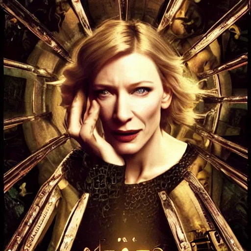 Image similar to cate blanchett , neo gothic, movie poster,