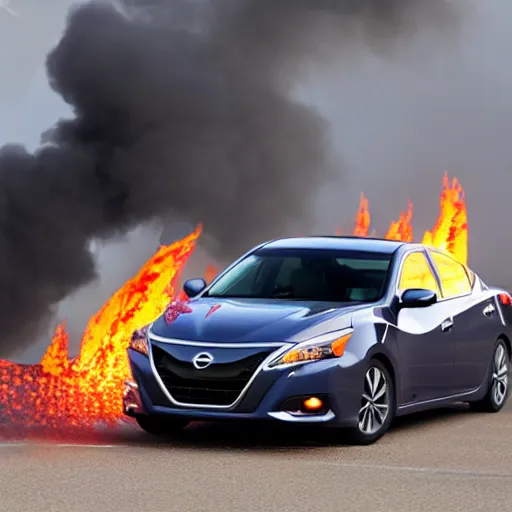 Image similar to flaming nissan altima