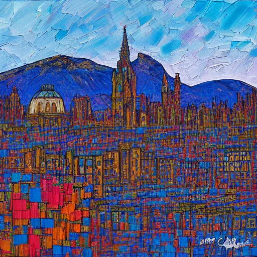 Image similar to post apocalyptic edinburgh skyline by erin hanson