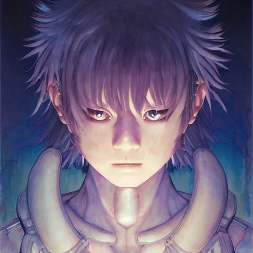 Image similar to prompt : ragnarok online portrait soft light painted by james jean and katsuhiro otomo and erik jones, inspired by akira anime, smooth face feature, intricate oil painting, high detail illustration, sharp high detail, manga and anime 1 9 9 9