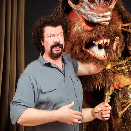 Image similar to animatronic Danny McBride, exposed mechanics, photo, Stan Winston studios, detailed, 4k